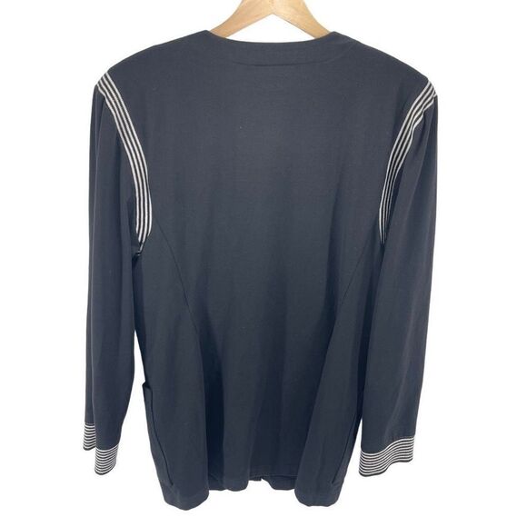 PG Collections by Ginger Bort vintage Cardigan Sweater Stretch Button Up Black 1 - Picture 3 of 12